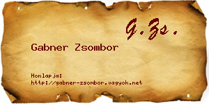 Gabner Zsombor névjegykártya